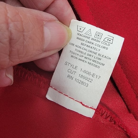 BRIGGS red light jacket blazer Size 8P petite front zippered polyester blend - Picture 9 of 10